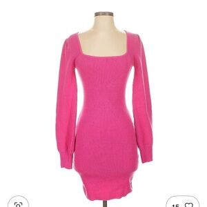 Elegant Pink Knit Dress